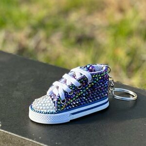 Sparkling Sneaker Keychain with Rhinestones